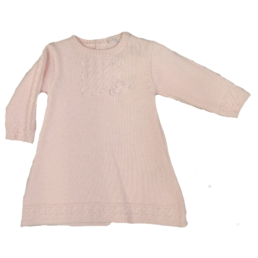 Vestito lana rosa neonata