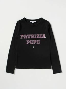 T-shirt nera bambina Patrizia Pepe