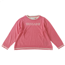 Maglioncino cotone rosa neonata Trussardi