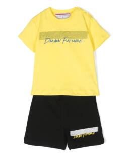 Completo bambino t-shirt + short giallo nero Paciotti