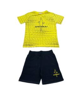 Completo ragazzo t-shirt + short giallo nero Paciotti