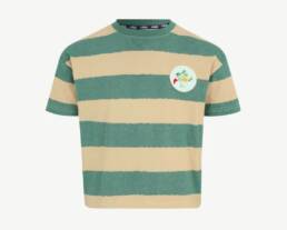 T-shirt righe verde sabbia bambino Fila