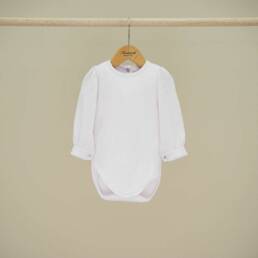 Body camicia elegante neonata bianco Ninnaoh
